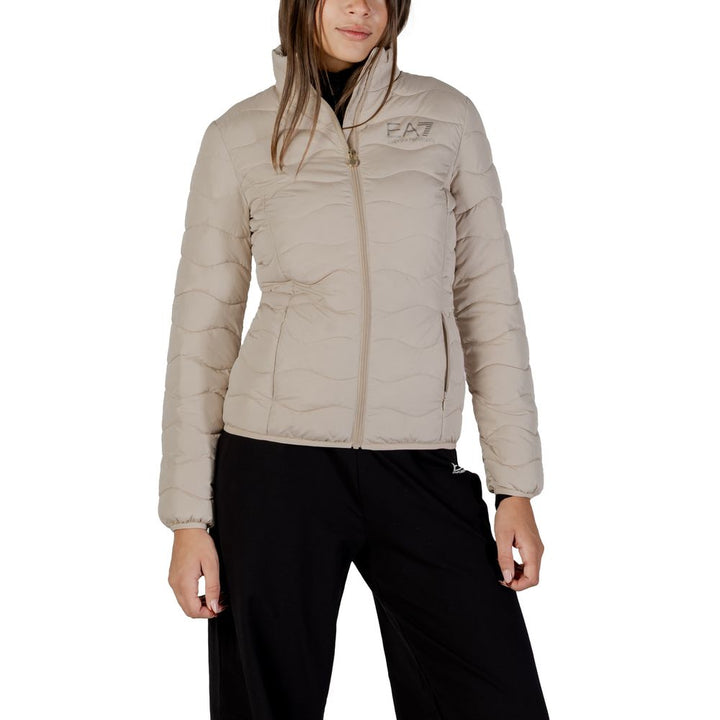 EA7 Emporio Armani Bomber Jackets - Beige Polyester