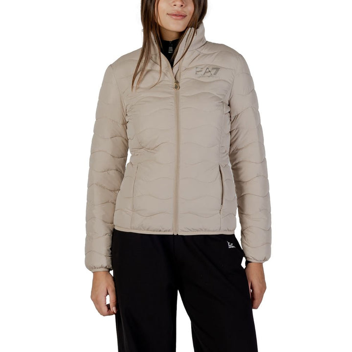 EA7 Emporio Armani Bomber Jackets - Beige Polyester