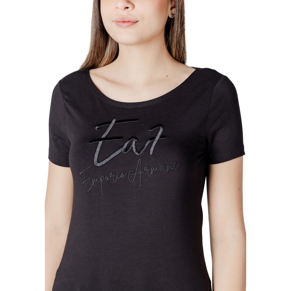 EA7 Emporio Armani - Black Cotton T-Shirt