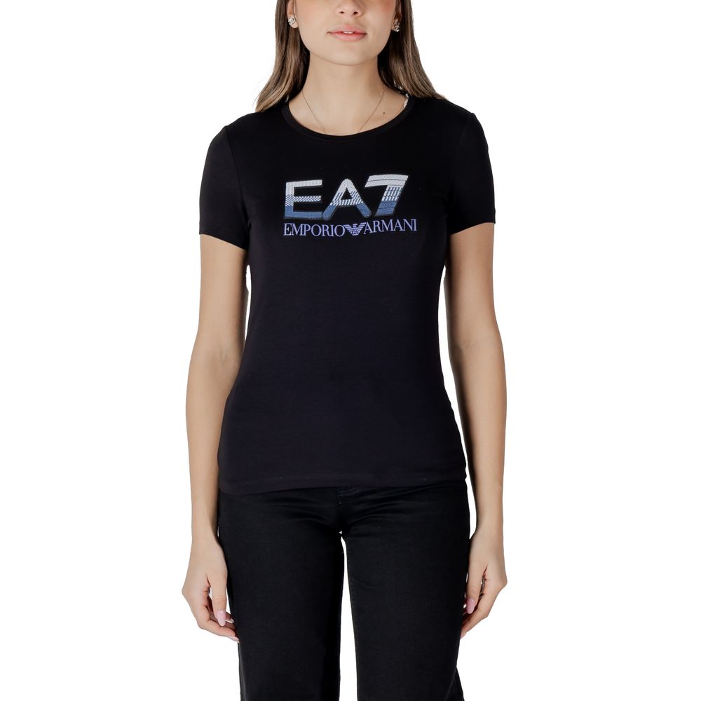 EA7 Emporio Armani - Black Cotton T-Shirt
