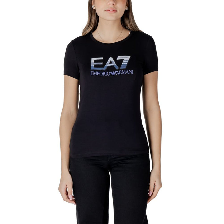 EA7 Emporio Armani - Black Cotton T-Shirt