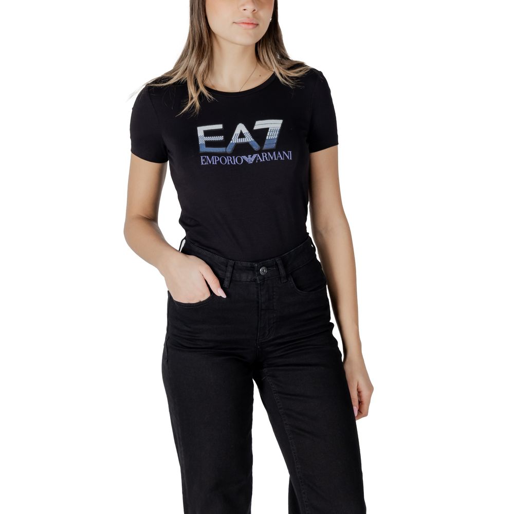 EA7 Emporio Armani - Black Cotton T-Shirt