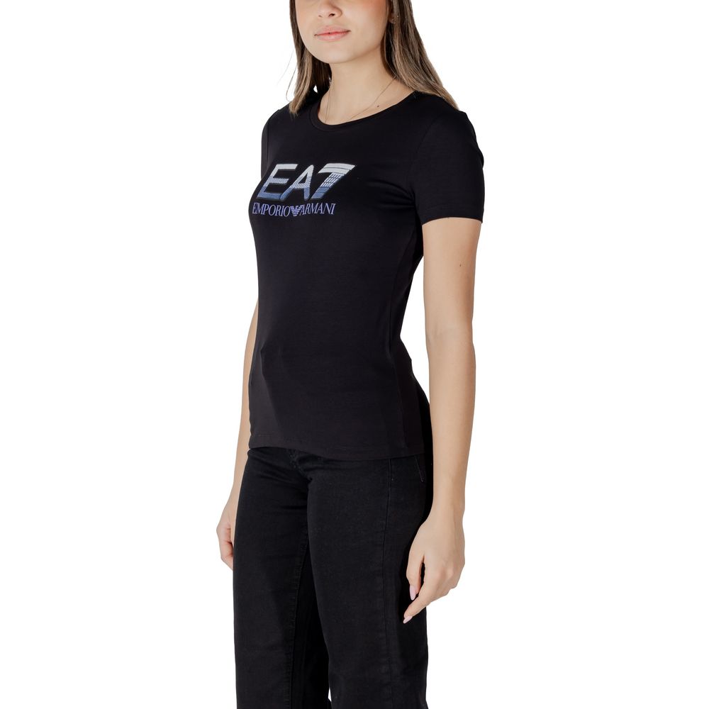 EA7 Emporio Armani - Black Cotton T-Shirt