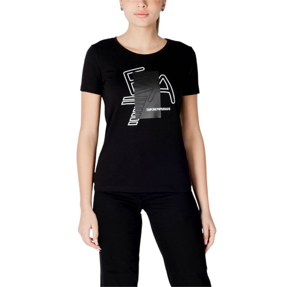 EA7 Emporio Armani - Black Cotton T-Shirt
