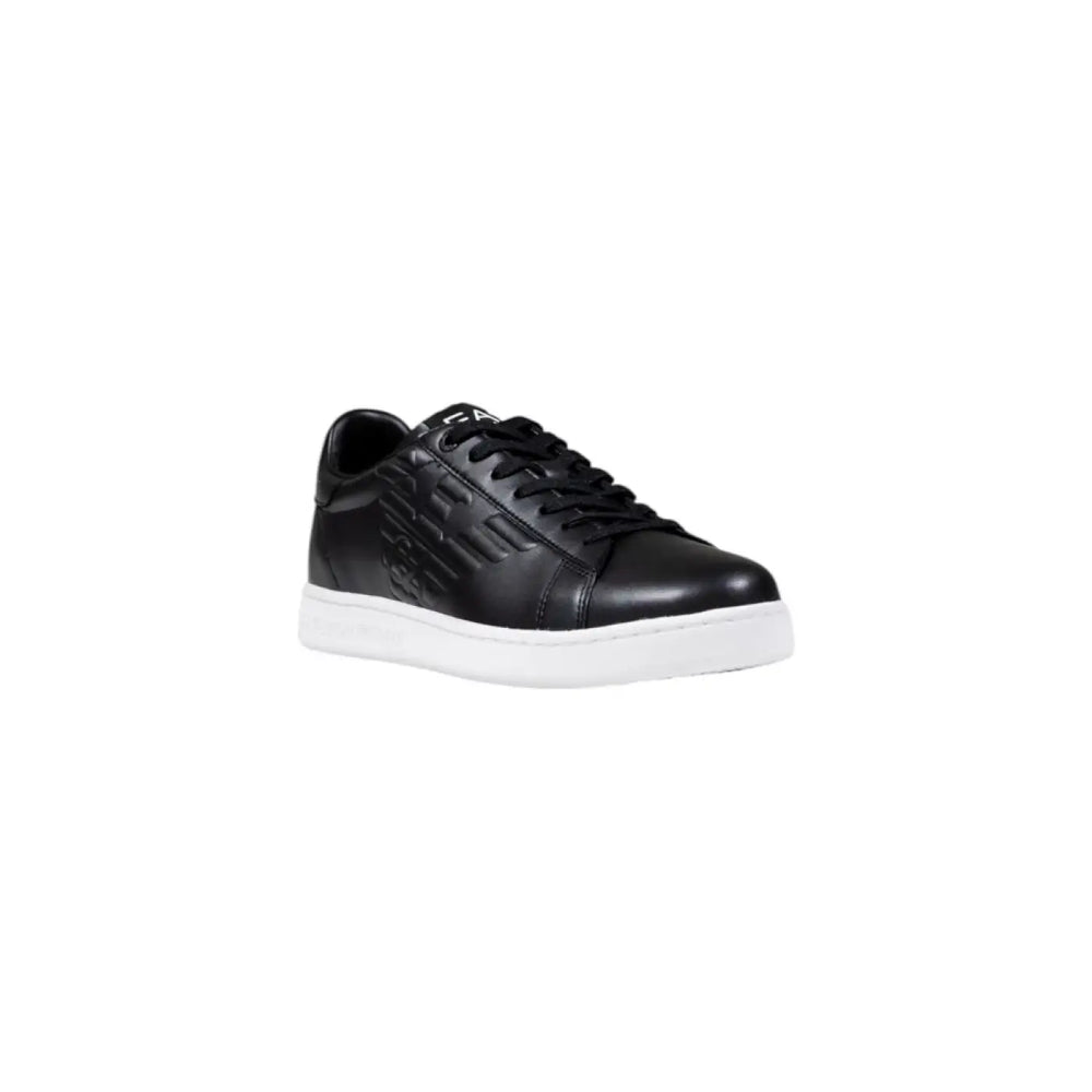 Ea7 Emporio Armani Black Leather Sneakers