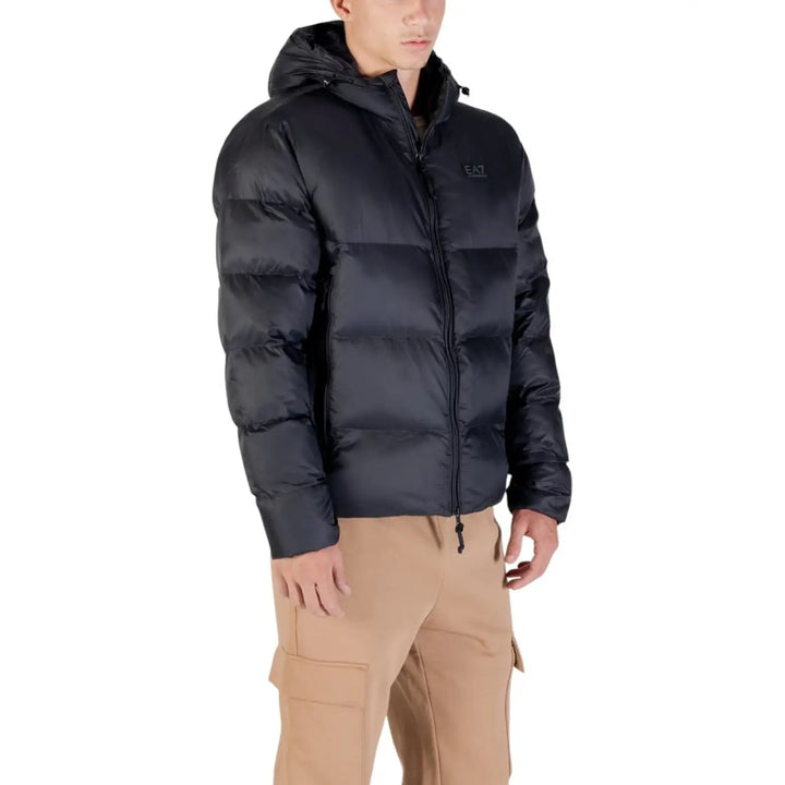 EA7 Emporio Armani Black Polyamide Bomber