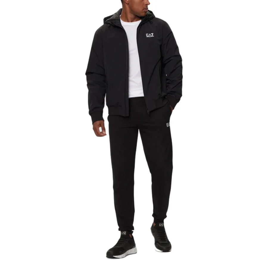 EA7 Emporio Armani Black Polyamide Shell Jacket