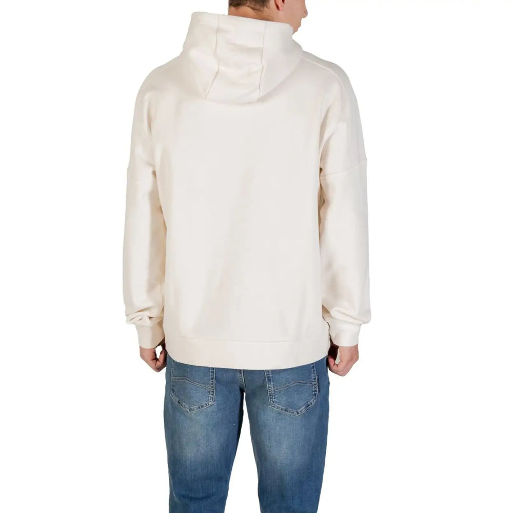 Ea7 Emporio Armani Black and White Cotton Hoodie