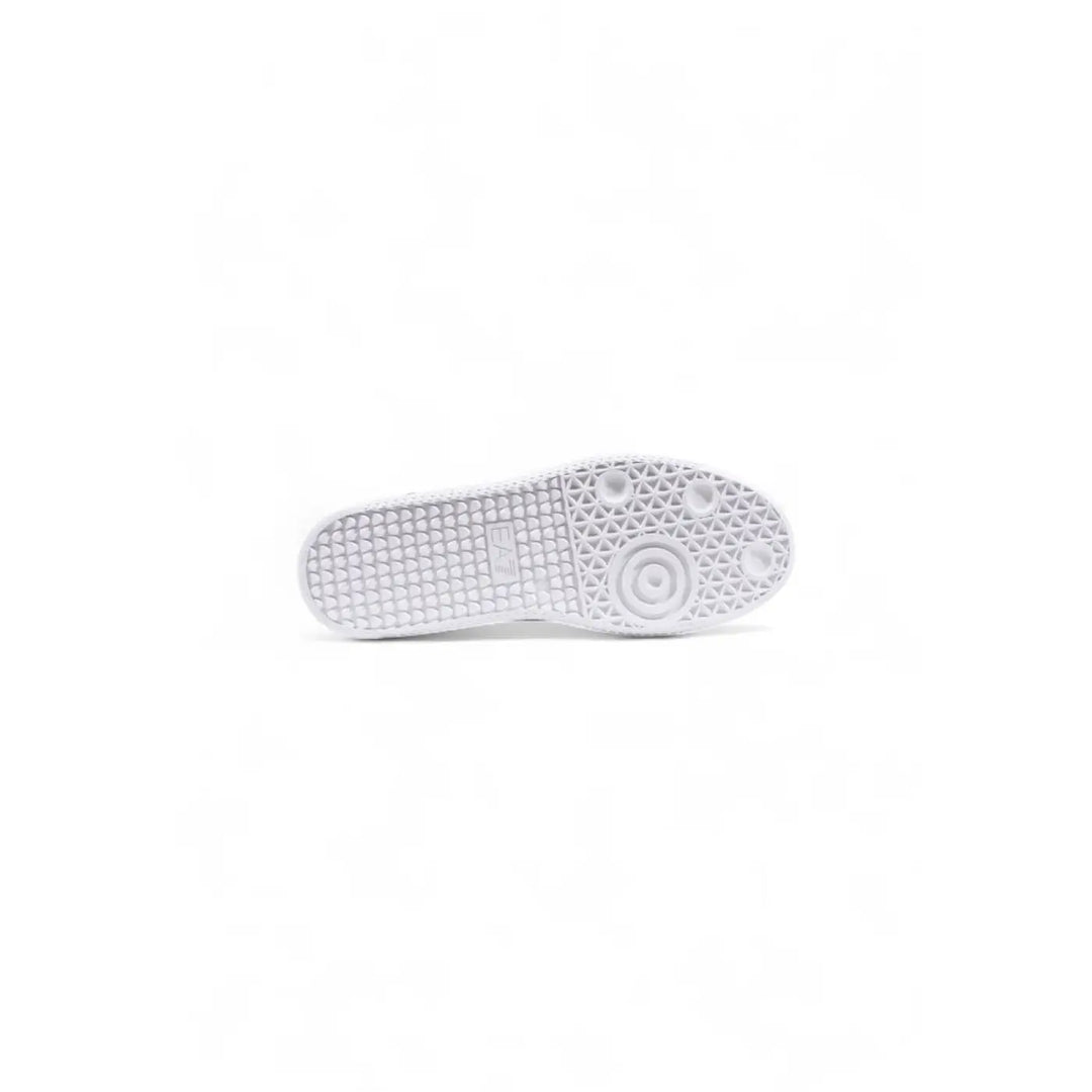 EA7 Emporio Armani Black And White Leather Athletic Sneakers