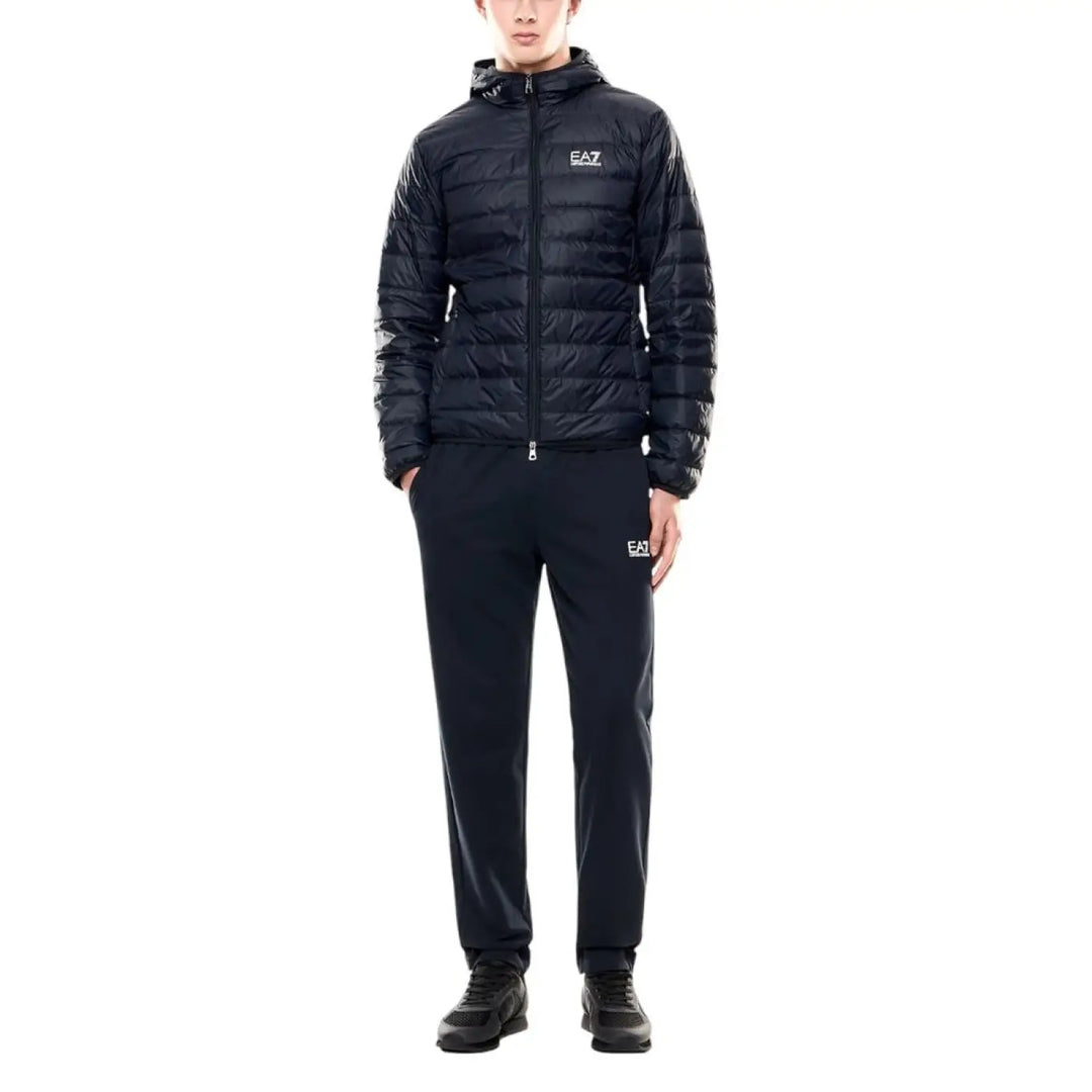 Ea7 Emporio Armani Blue Polyamide Shell Jacket