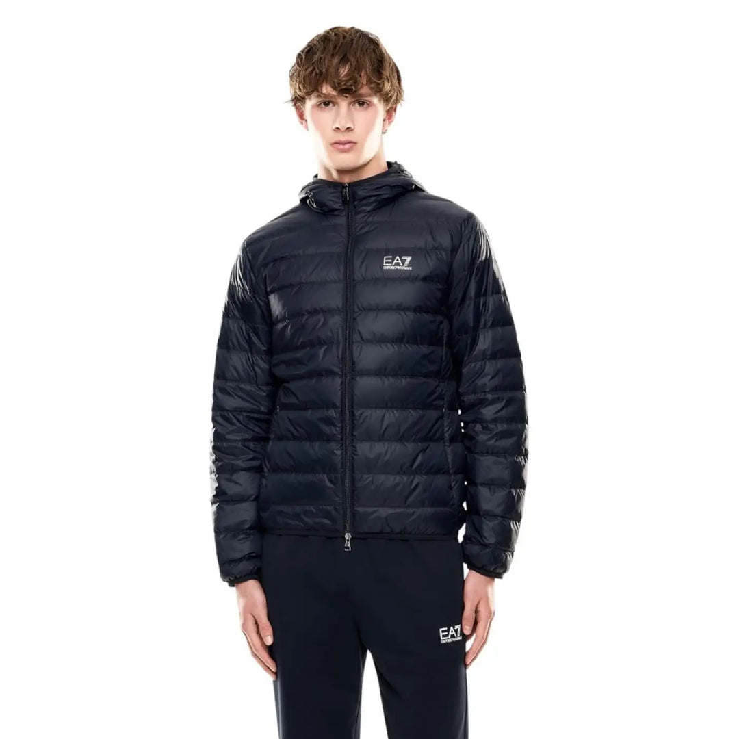 Ea7 Emporio Armani Blue Polyamide Shell Jacket