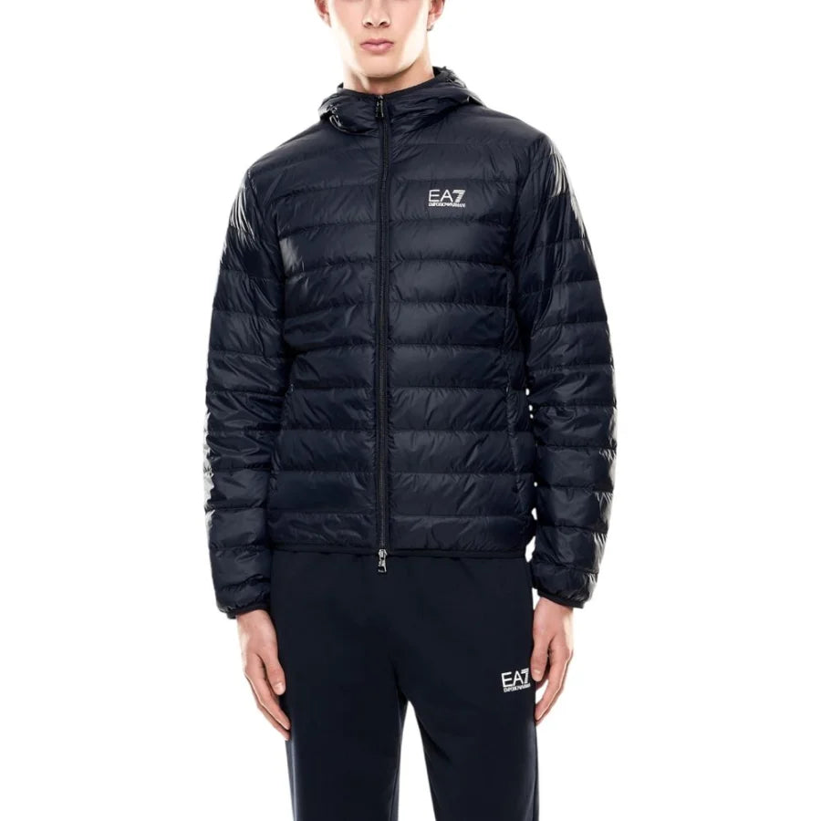 EA7 Emporio Armani Blue Polyamide Shell Jacket