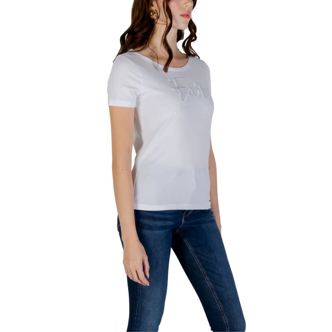 EA7 Emporio Armani White Cotton T-Shirt