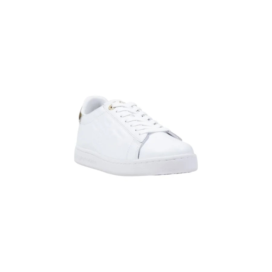 EA7 Emporio Armani White Leather Low Top Sneakers