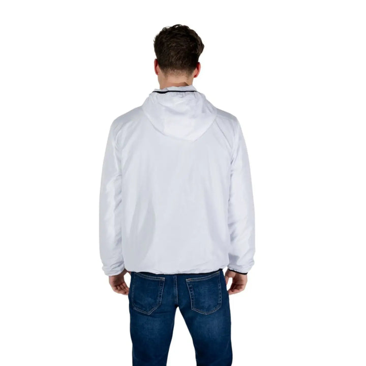 Ea7 Emporio Armani White Polyester Shell Jacket