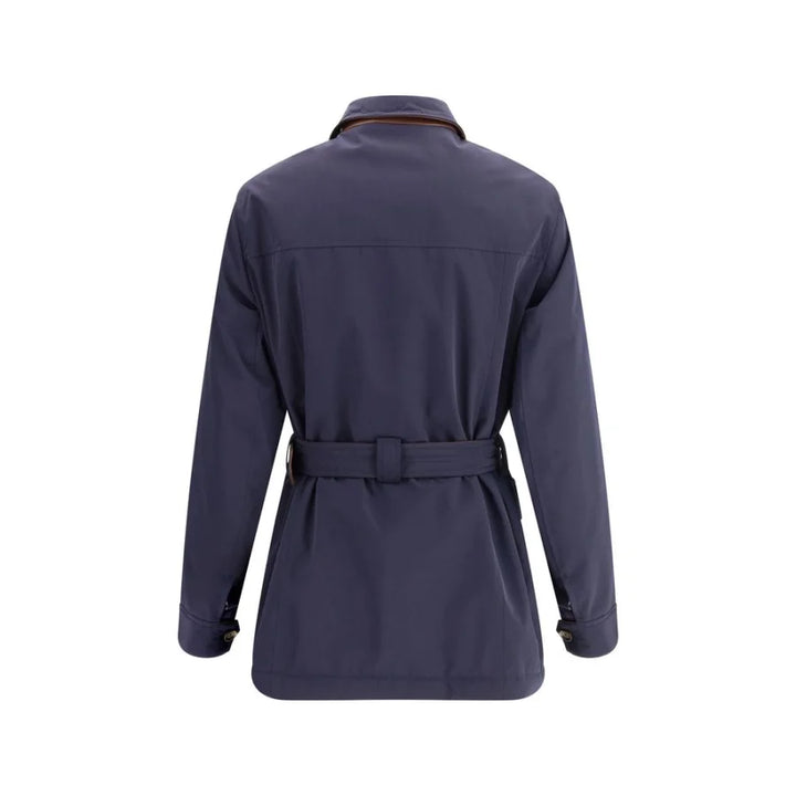 Brunello Cucinelli Blue Polyester Coat