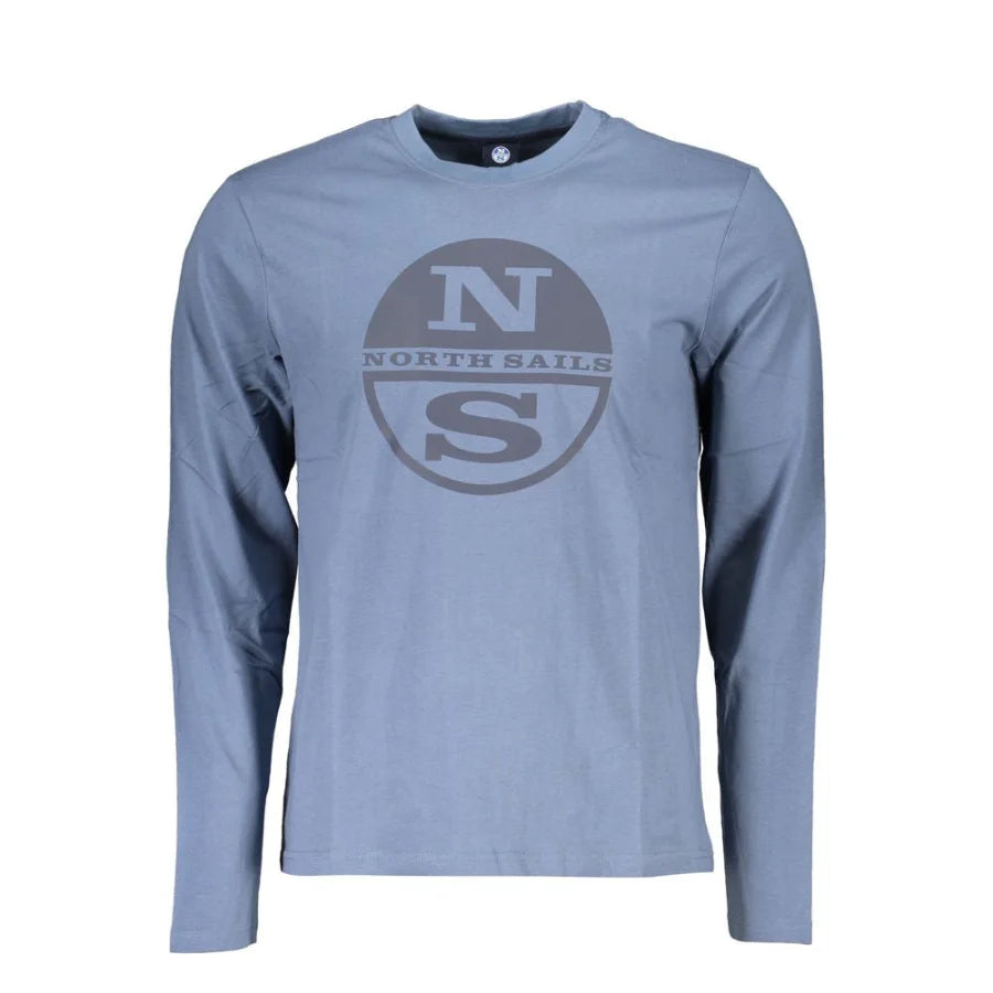 North Sails Blue Cotton Men T-Shirt