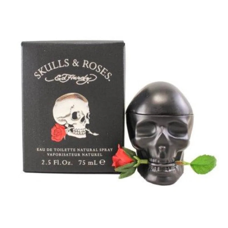 Hardy Skulls & Roses Eau Vibrant Bergamot Cardamom Lavender Men’s Cologne Christian Audigier