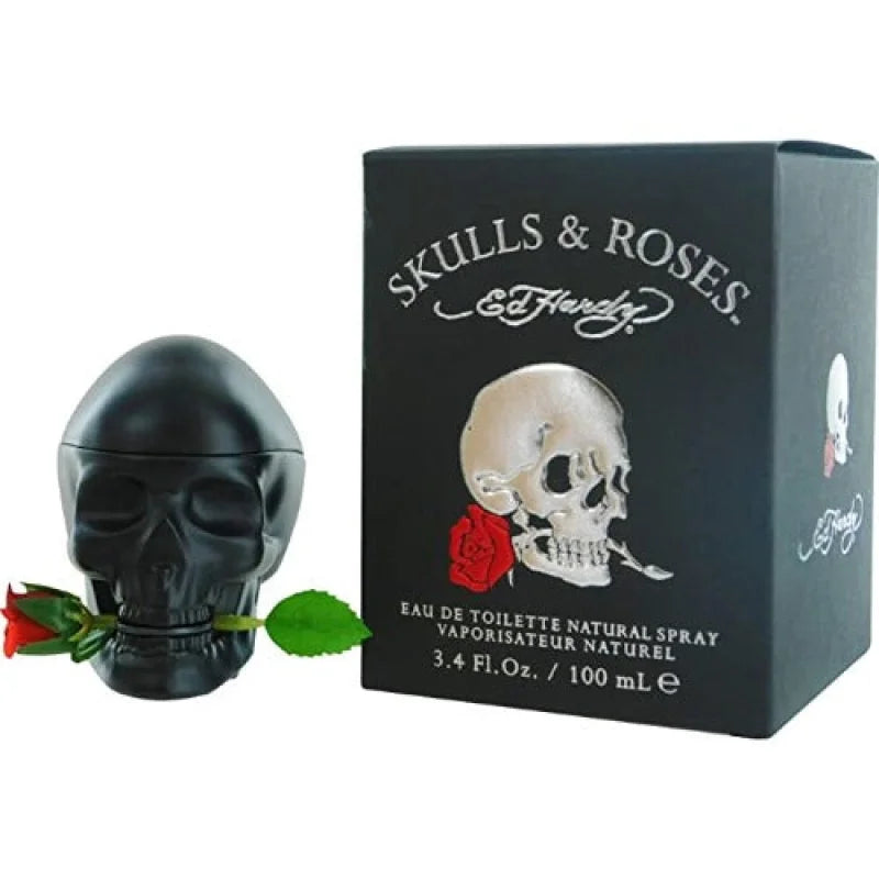 Hardy Skulls & Roses Eau Vibrant Bergamot Cardamom Lavender Men’s Cologne Christian Audigier
