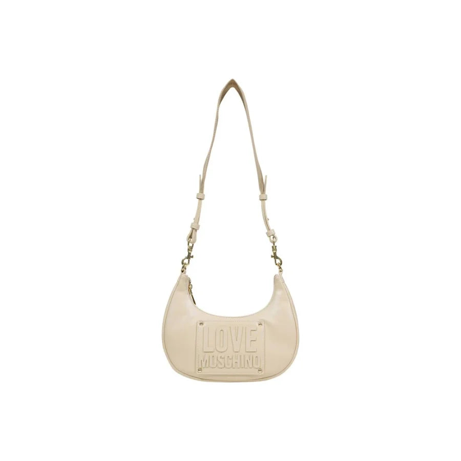 Love Moschino Cream Polyethylene Handbag
