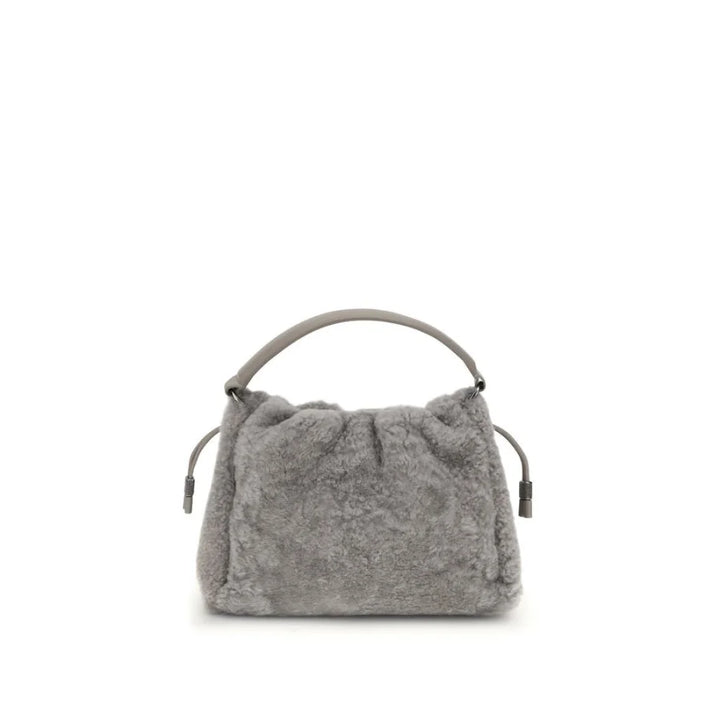 Brunello Cucinelli Gray Fur Shoulder Bag