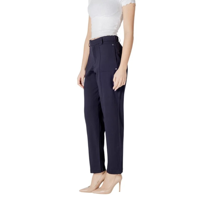 Street One Blue Viscose Casual Pants