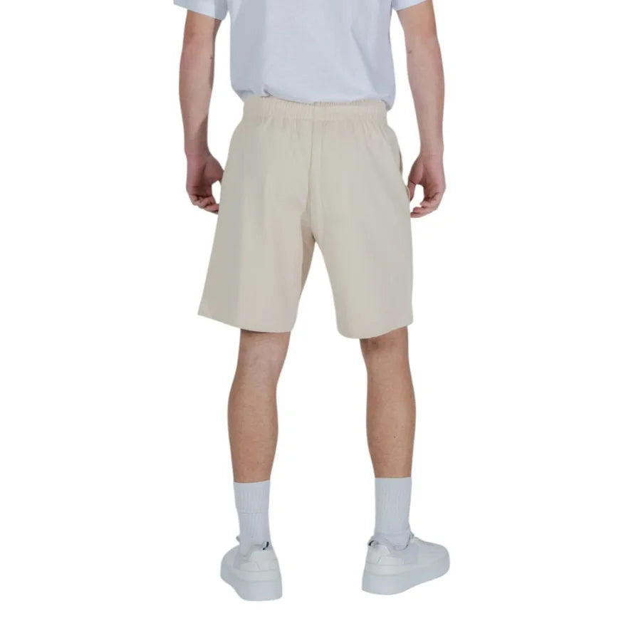 EA7 Emporio Armani Beige Cotton Bermuda Shorts