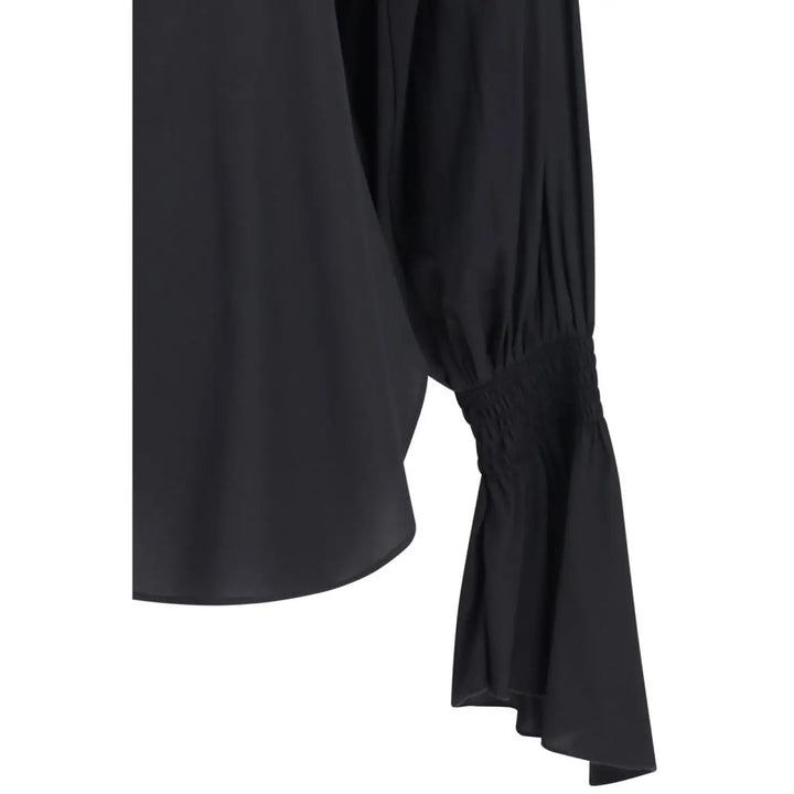 Ella Black Silk Blouse