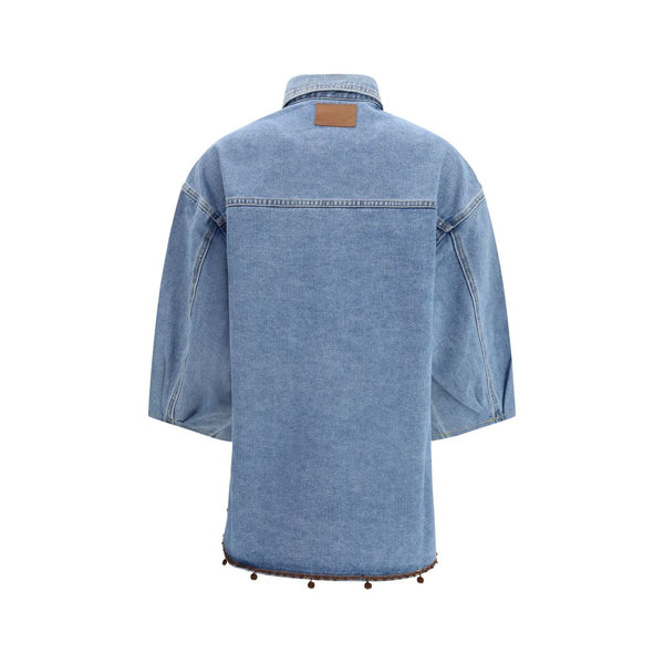 Ella Trucker Jackets - Blue Cotton Denim Jacket