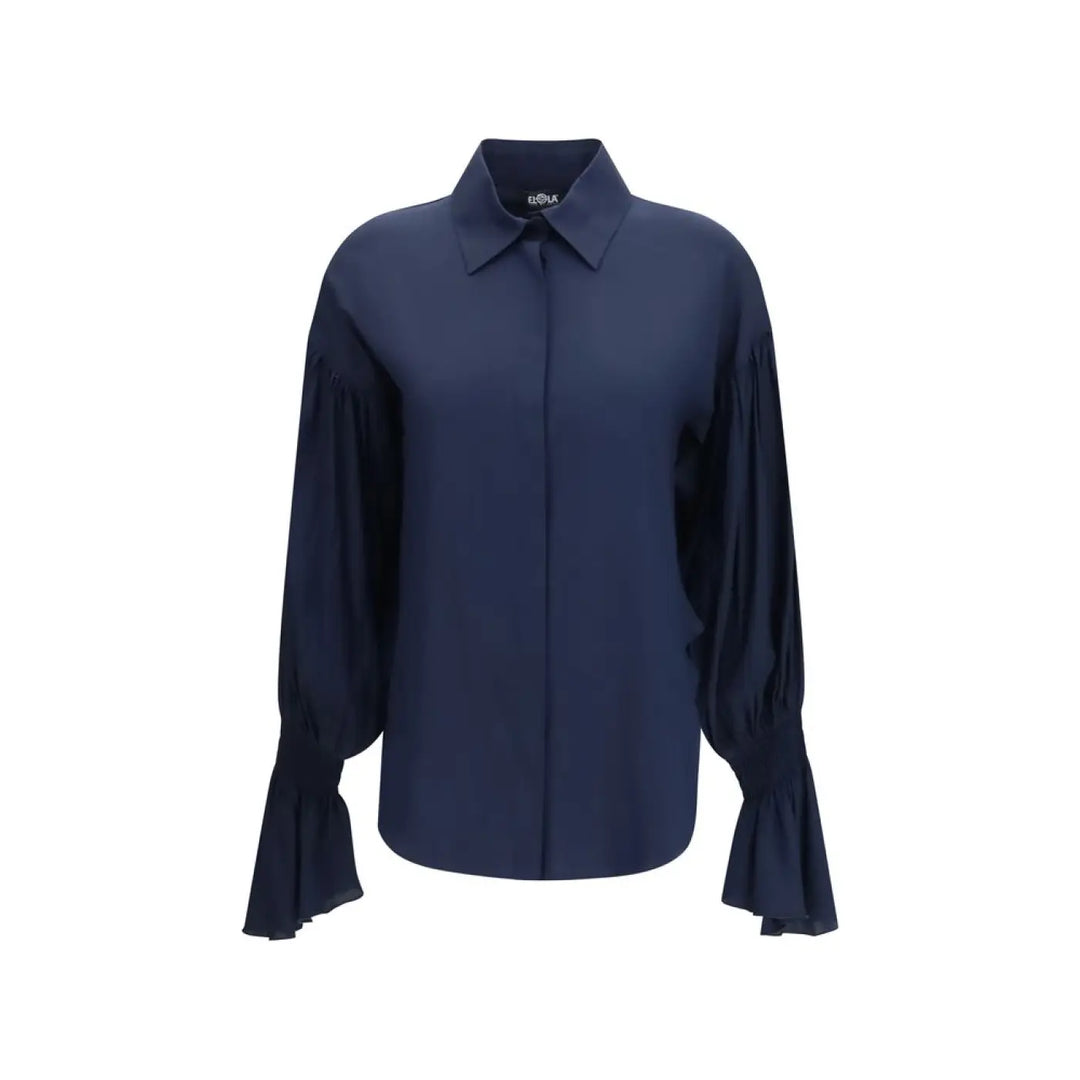Ella Blue Silk Shirt