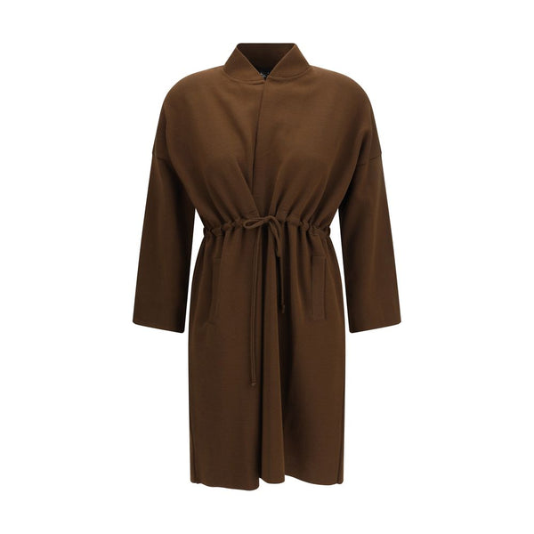 Ella Coats & Jackets - Brown Viscose Coat