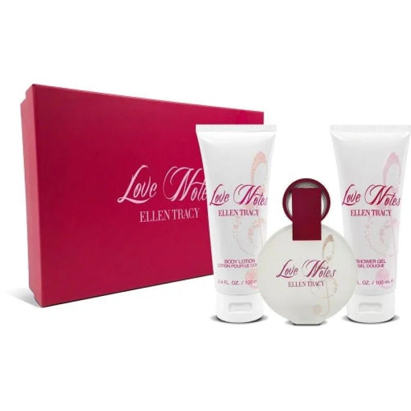 Ellen Tracy Love Notes Gift Set with Silky Parfum Spray and Lotion Women’s Sets