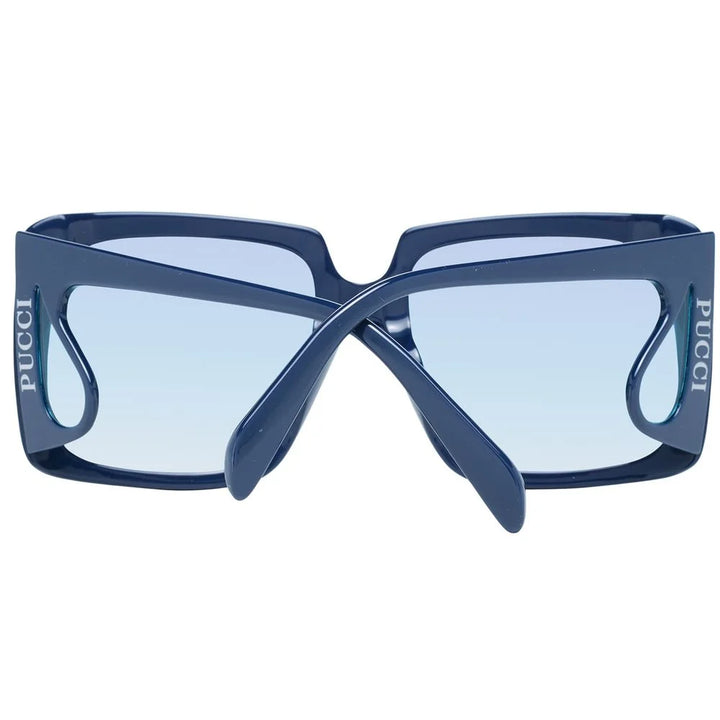 Electric Blue Plastic Frame Sunglasses with Gradient Lenses Emilio Pucci
