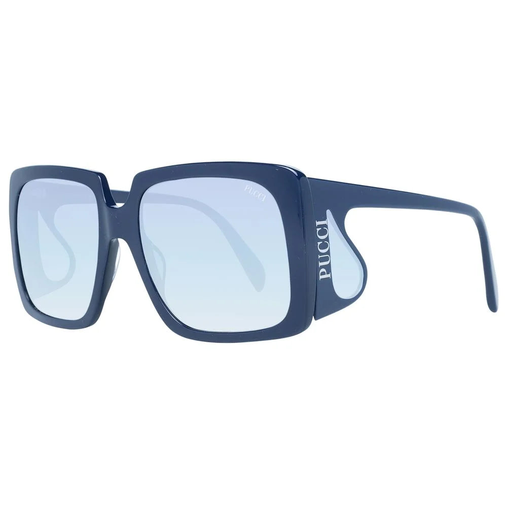 Electric Blue Plastic Frame Sunglasses with Gradient Lenses Emilio Pucci