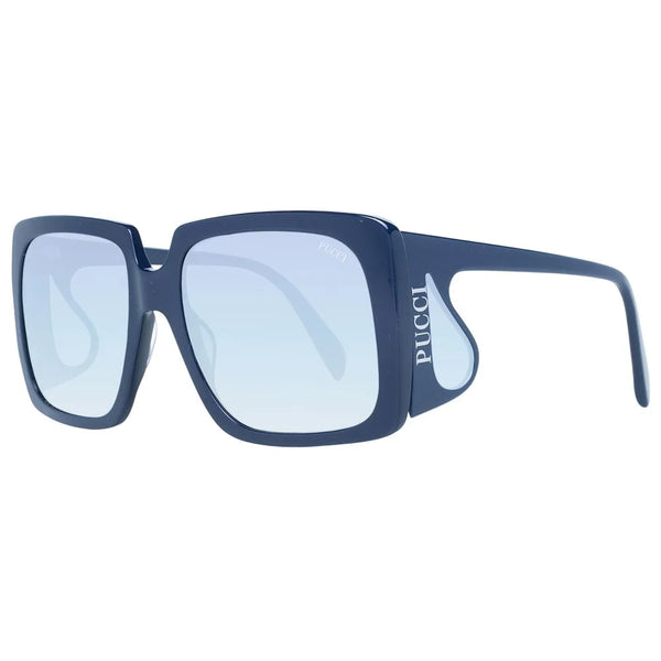 Electric Blue Plastic Frame Sunglasses with Gradient Lenses Emilio Pucci