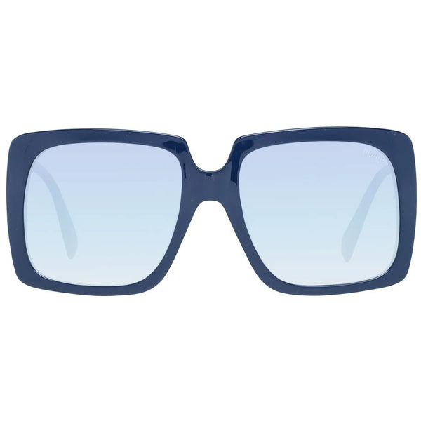 Electric Blue Plastic Frame Sunglasses with Gradient Lenses Emilio Pucci