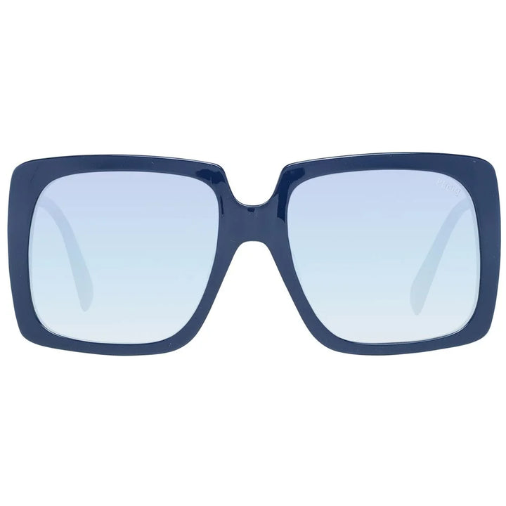 Electric Blue Plastic Frame Sunglasses with Gradient Lenses Emilio Pucci