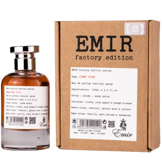 Emir Camp Fire Woody Fragrance Unisex Perfume Ignite the Senses Paris Corner