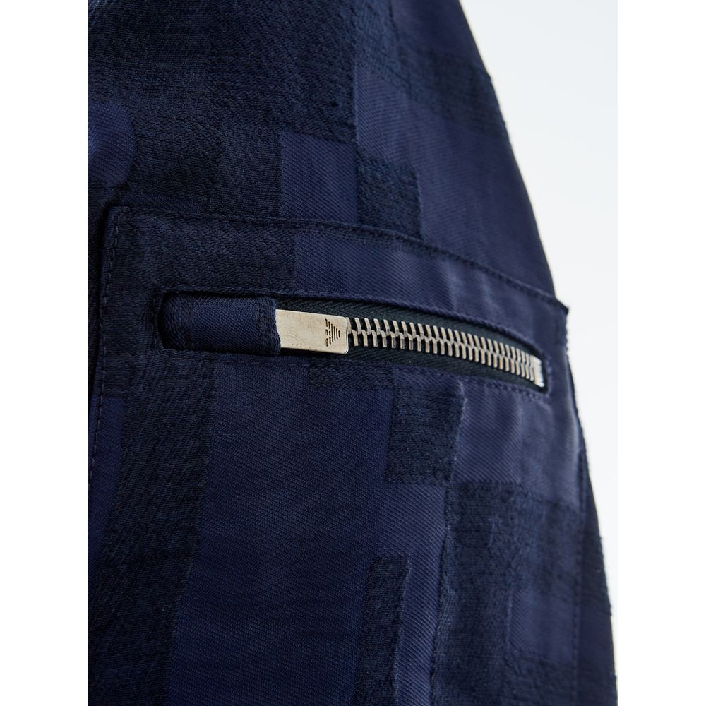 Emporio Armani Blue Linen T-shirt