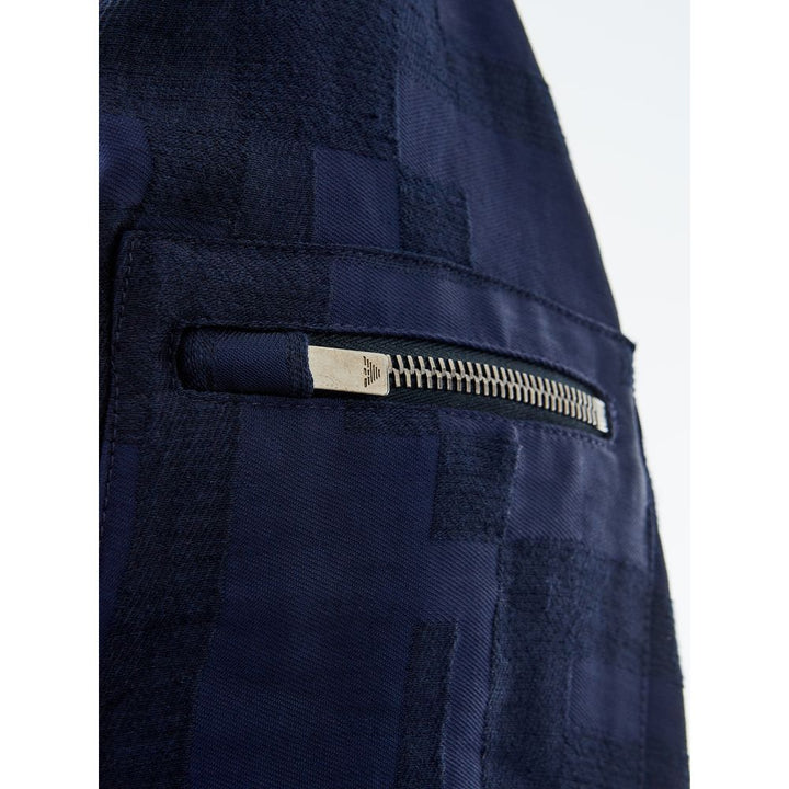 Emporio Armani Blue Linen T-shirt
