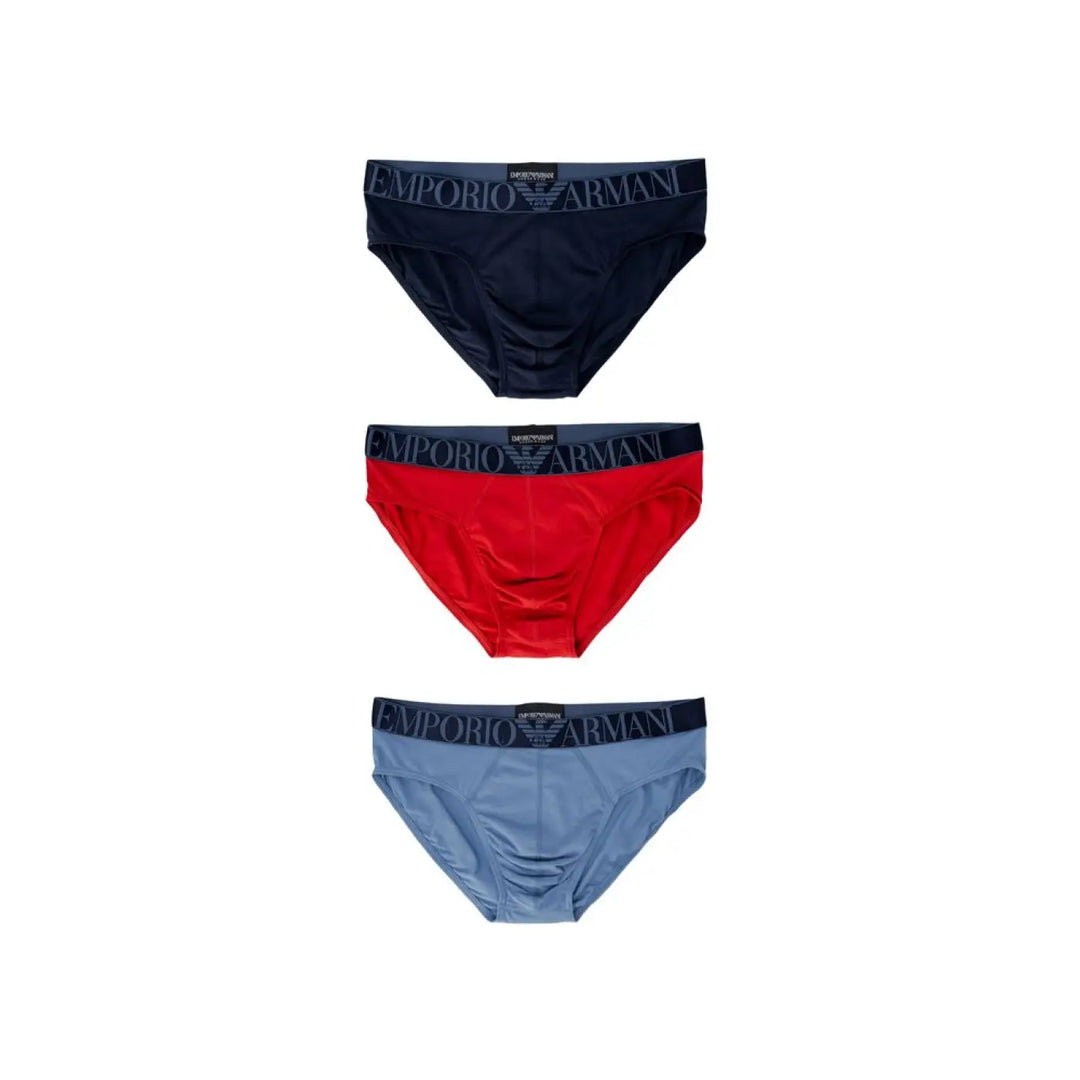 Emporio Armani Underwear Blue Cotton Briefs