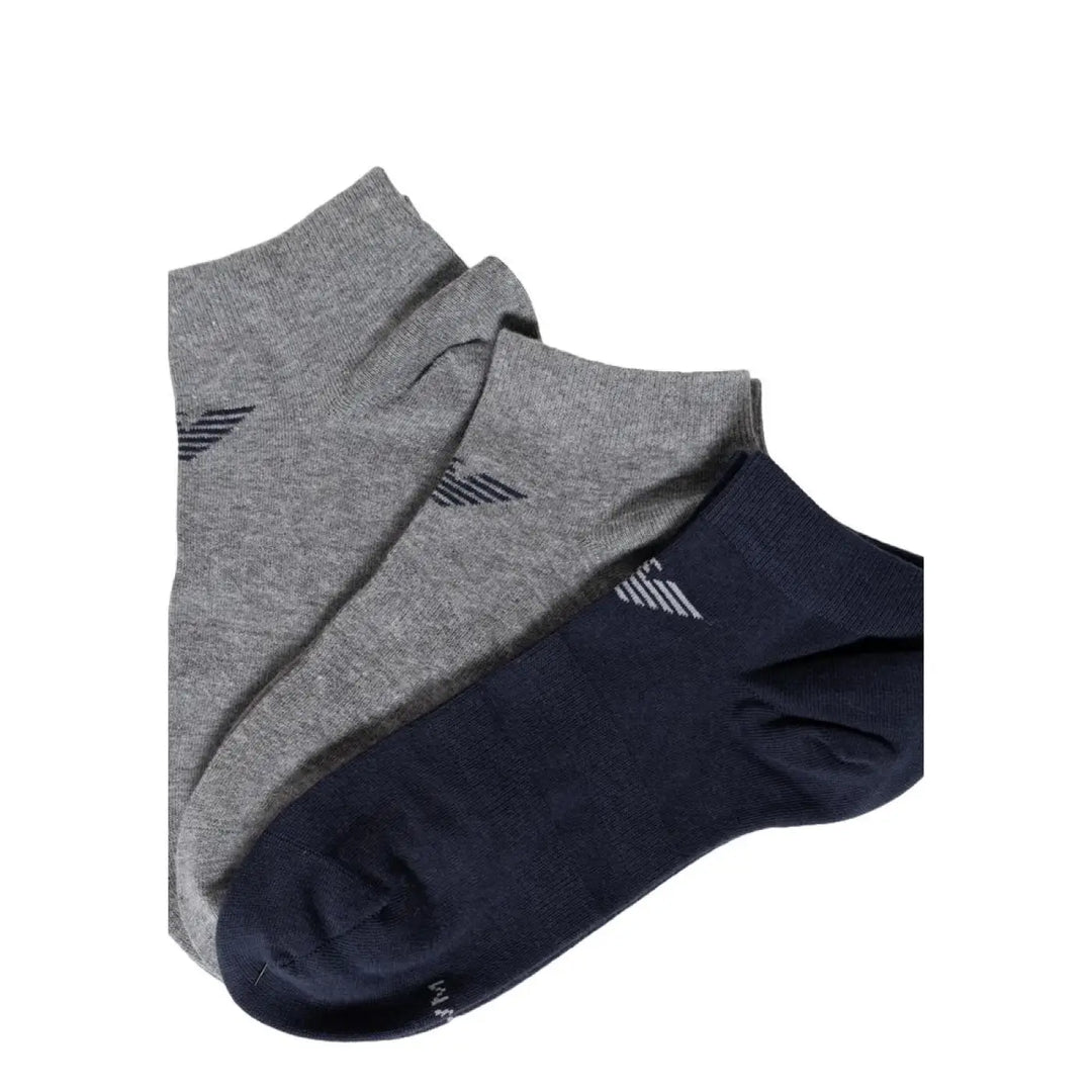 Emporio Armani Underwear Blue Cotton Socks