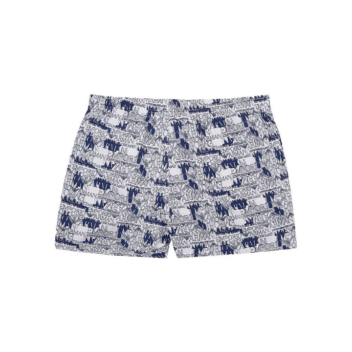 Emporio Armani White Polyester Swim Shorts