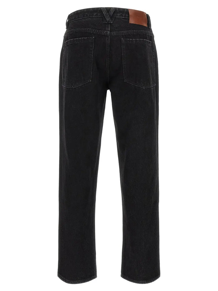 Entire Studios Black Cotton Straight-leg Jeans