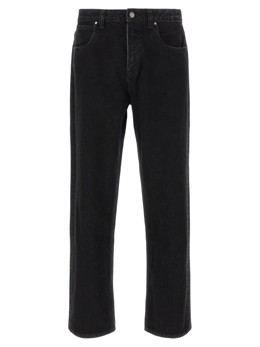 Entire Studios Black Cotton Straight-leg Jeans