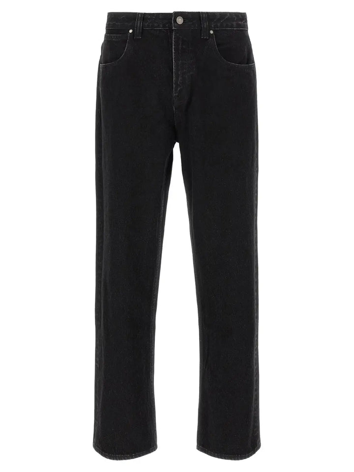 Entire Studios Black Cotton Straight-leg Jeans