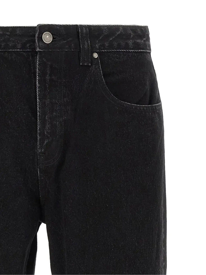 Entire Studios Black Cotton Straight-leg Jeans