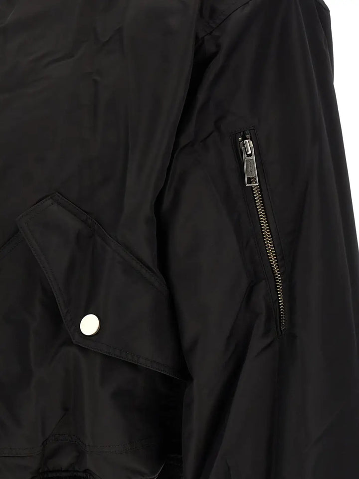 Entire Studios Black Nylon Bomber