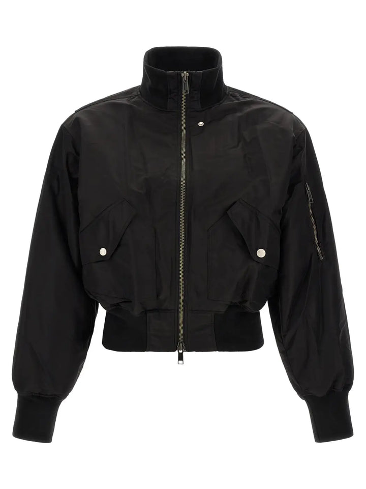 Entire Studios Black Nylon Bomber