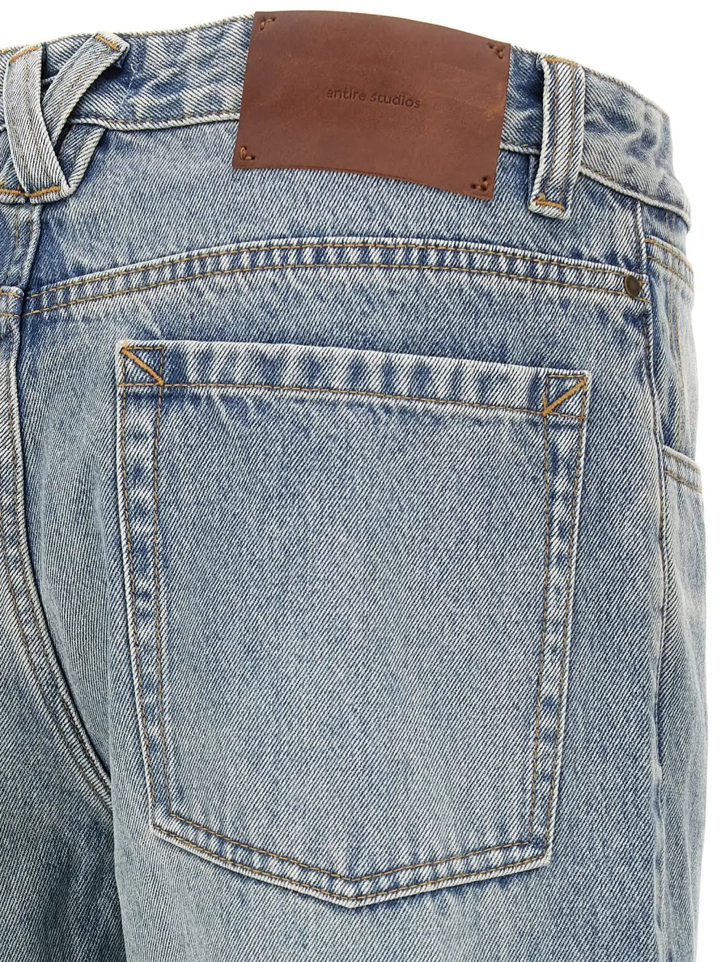 Entire Studios Blue Cotton Straight-leg Jeans